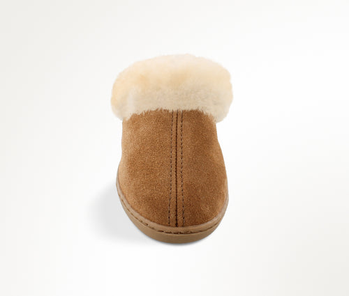 Minnetonka Sheepskin Clog Slipper - Tan
