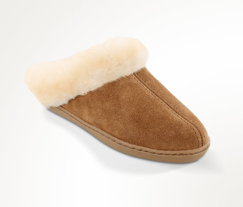 Minnetonka Sheepskin Clog Slipper - Tan