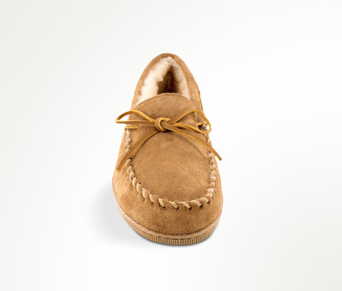 Minnetonka Sheepskin Hardsole Slipper - Natural