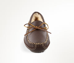 Minnetonka Sheepskin Moose Slipper - Chocolate