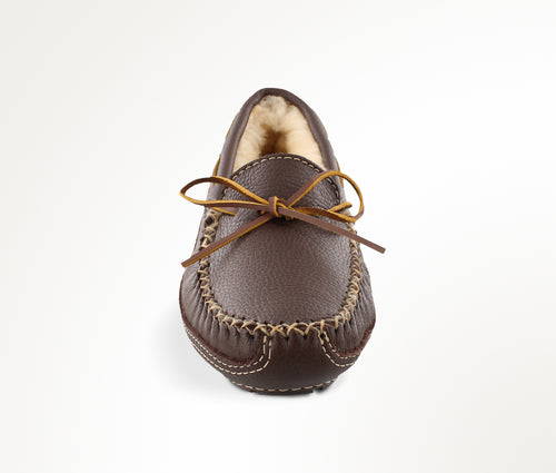 Minnetonka Sheepskin Moose Slipper - Chocolate