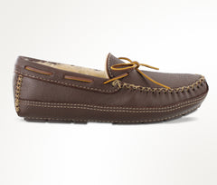 Minnetonka Sheepskin Moose Slipper - Chocolate