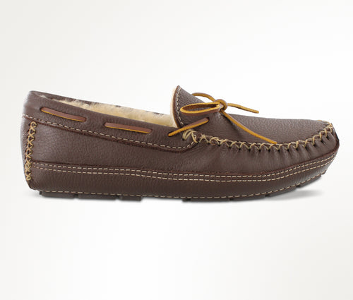 Minnetonka Sheepskin Moose Slipper - Chocolate