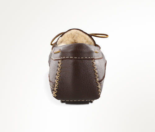 Minnetonka Sheepskin Moose Slipper - Chocolate