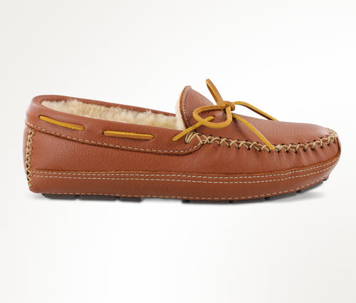 Minnetonka Sheepskin Moose Slipper - Caramel