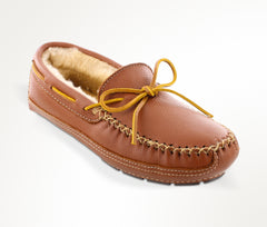 Minnetonka Sheepskin Moose Slipper - Caramel