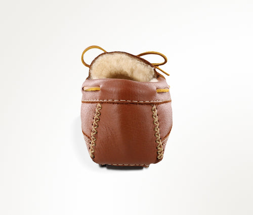 Minnetonka Sheepskin Moose Slipper - Caramel