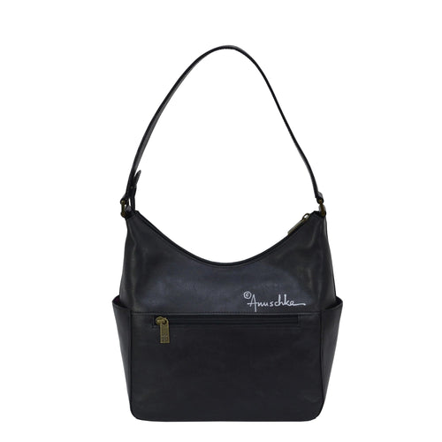 Anuschka Hummingbird Black Classic Hobo