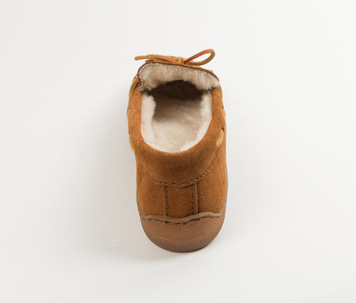 Minnetonka Pile Lined Hardsole Slipper - Brown