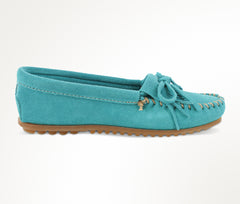 Minnetonka Kilty Moccasin - Turquoise