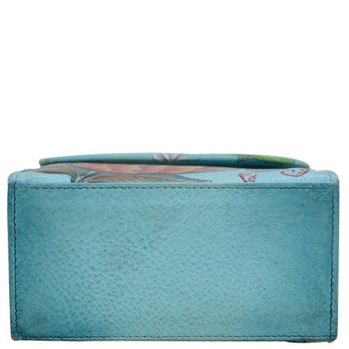 Anuschka Jardin Bleu Triple Compartment Crossbody Organizer