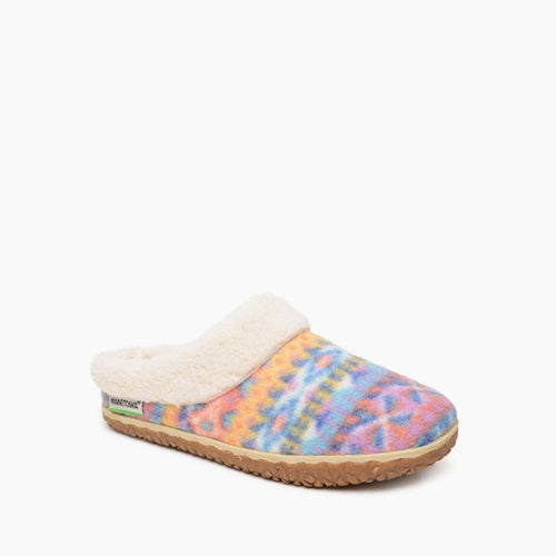 Minnetonka Eco Spruce Slip-on Muels - Orange Sunset