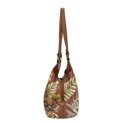 Anuschka Cleopatra's Leopard Tan Triple Compartment Crossbody