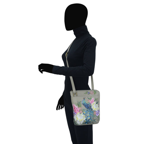 Anuschka Regal Peacock Crossbody Organizer