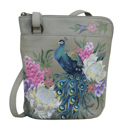 Anuschka Regal Peacock Crossbody Organizer