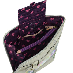 Anuschka Regal Peacock Crossbody Organizer