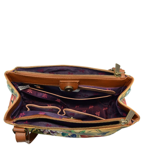 Anuschka Caribbean Garden Triple Compartment Crossbody