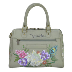 Anuschka Regal Peacock Zip Around Classic Satchel