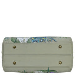 Anuschka Regal Peacock Zip Around Classic Satchel