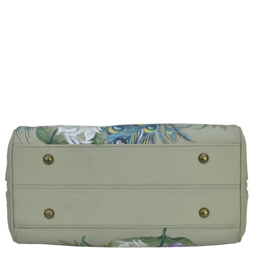 Anuschka Regal Peacock Zip Around Classic Satchel