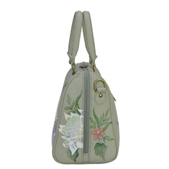 Anuschka Regal Peacock Zip Around Classic Satchel