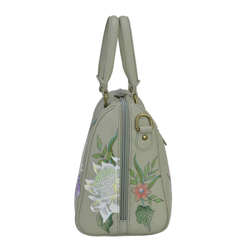 Anuschka Regal Peacock Zip Around Classic Satchel