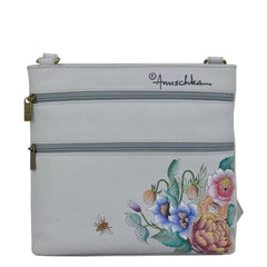 Anuschka Floral Charm Front Organizer Crossbody