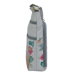 Anuschka Floral Charm Front Organizer Crossbody