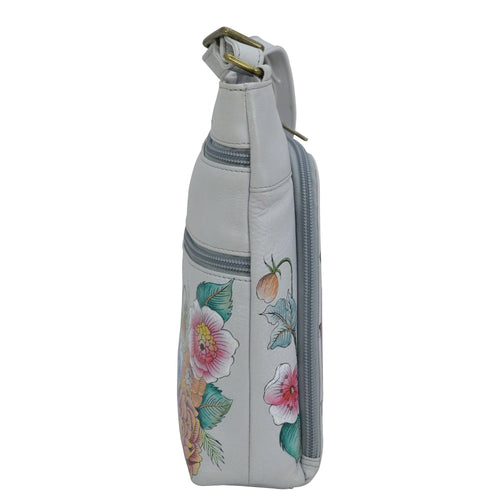 Anuschka Floral Charm Front Organizer Crossbody
