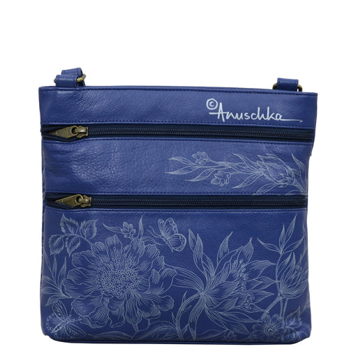 Anuschka Garden of Delights Crossbody Zip Organizer