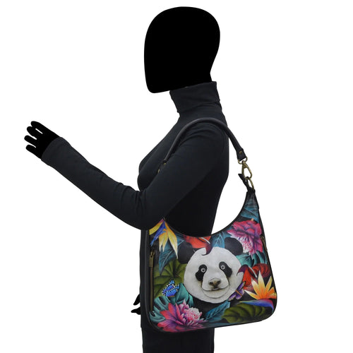 Anuschka Happy Panda Convertable Slim Hobo