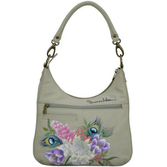 Anuschka Regal Peacock Convertible Slim Hobo