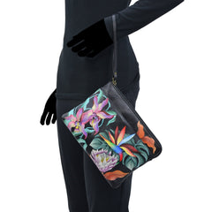 Anuschka Island Escape Black Three-in-One Clutch