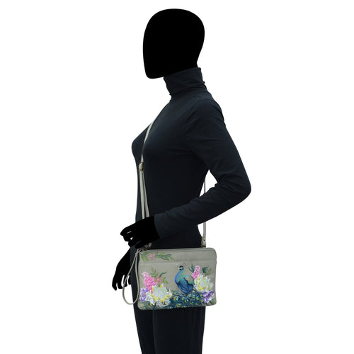 Anuschka Regal Peacock Three-in-One Clutch