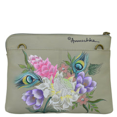 Anuschka Regal Peacock Three-in-One Clutch