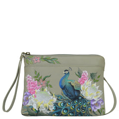 Anuschka Regal Peacock Three-in-One Clutch