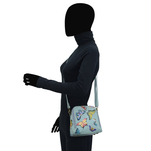 Anuschka Butterfly Heaven Zip Around Travel Organizer