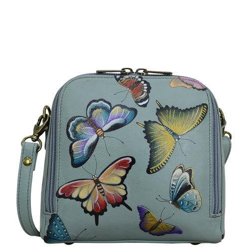 Anuschka Butterfly Heaven Zip Around Travel Organizer