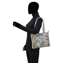 Anuschka Jungle Queen Ivory Medium Shopper