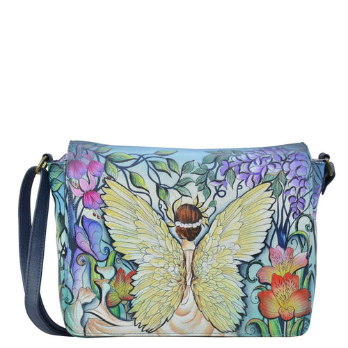 Anuschka Enchanted Garden Flap Crossbody