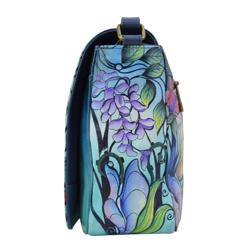 Anuschka Enchanted Garden Flap Crossbody