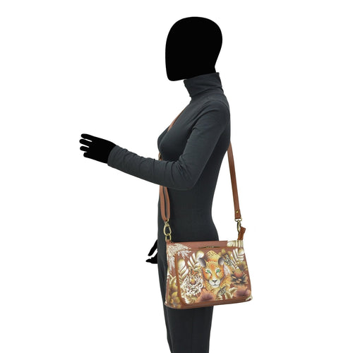Anuschka Cleopatra's Leopard Tan Large Organizer Tote