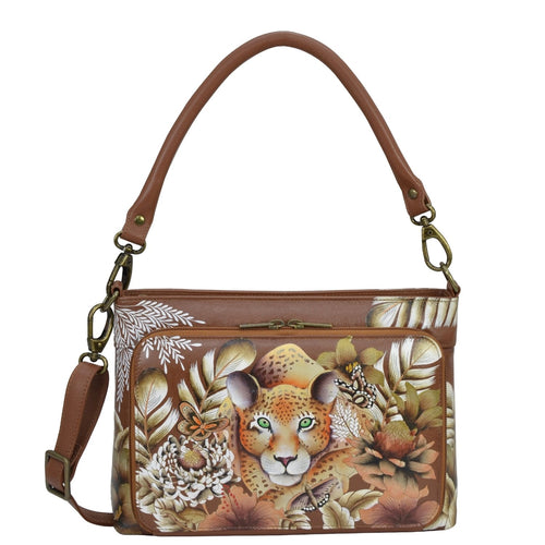 Anuschka Cleopatra's Leopard Tan Large Organizer Tote