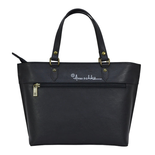 Anuschka Hummingbird Black Medium Tote