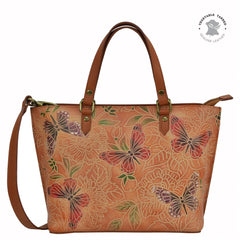 Anuschka Tooled Butterfly Multi Medium Tote