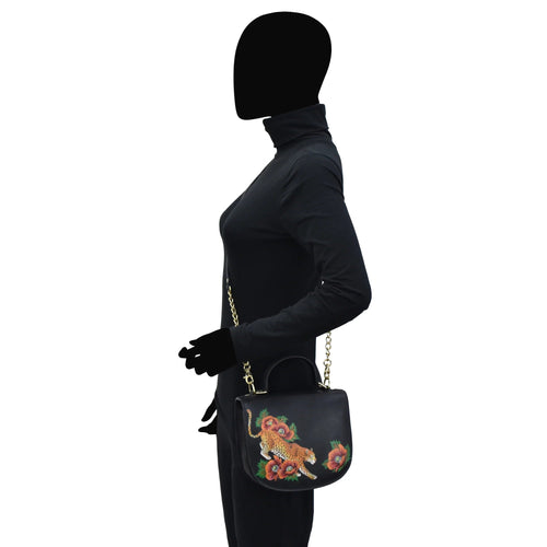 Anuschka Enigmatic Leopard Flap Crossbody