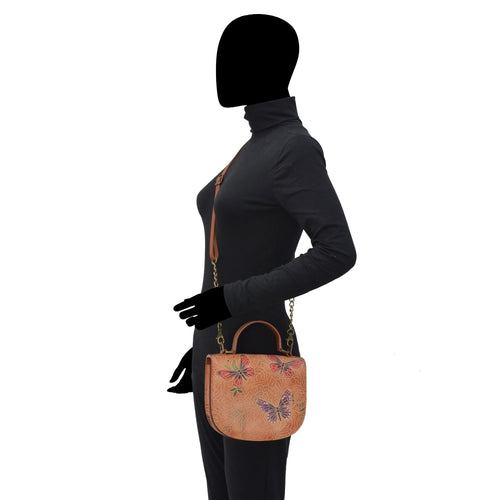 Anuschka Tooled Butterfly Multi Flap Crossbody
