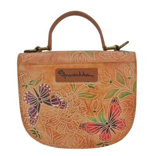 Anuschka Tooled Butterfly Multi Flap Crossbody