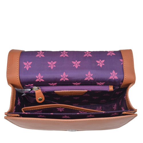 Anuschka Tooled Butterfly Multi Flap Crossbody