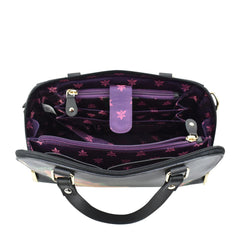 Anuschka Enigmatic Leopard Wide Organizer Satchel